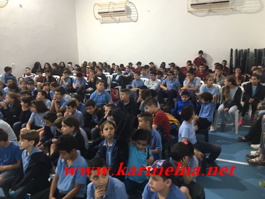 مدرسة البيادر - عين الأسد تحتفل مع الوزارة لحماية البيئة وسلطة تصريف مياه الوديان والأنهار 