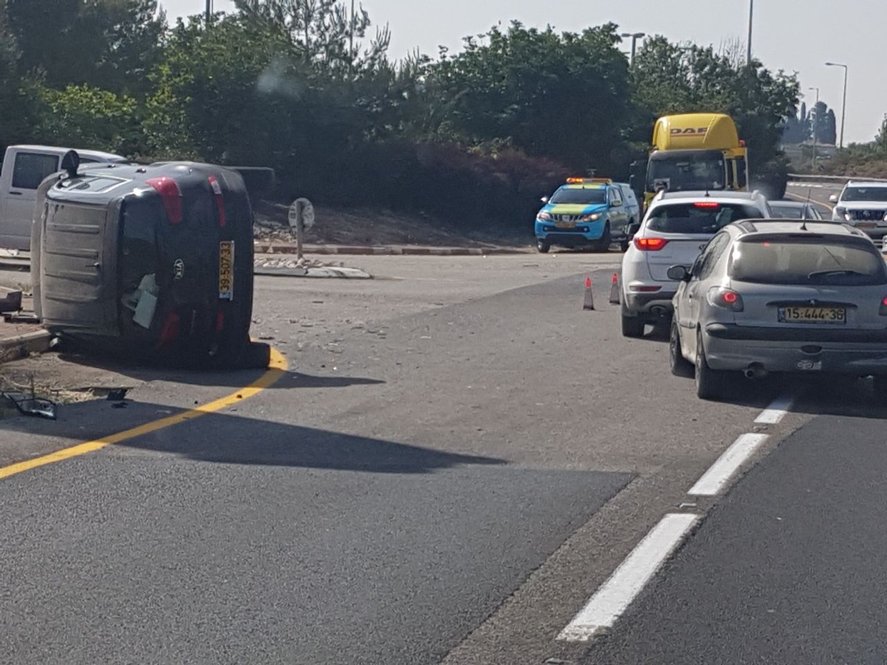 حادث طرق مروع على طريق الدالية الياكيم 
