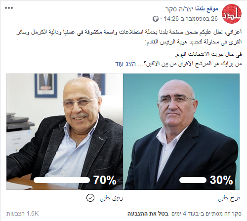 استطلاع موقع بلدنا : رفيق حلبي in فرح حلبي out ويمكن القول knockout !!