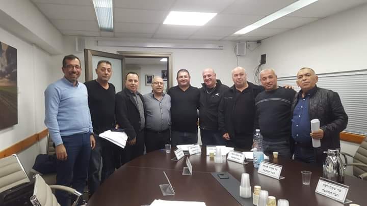 مدين مقلدة  وباسل حسون نواب رئيس المجلس ونسيم أبو حمد قائم بأعمال رئيس المجلس .